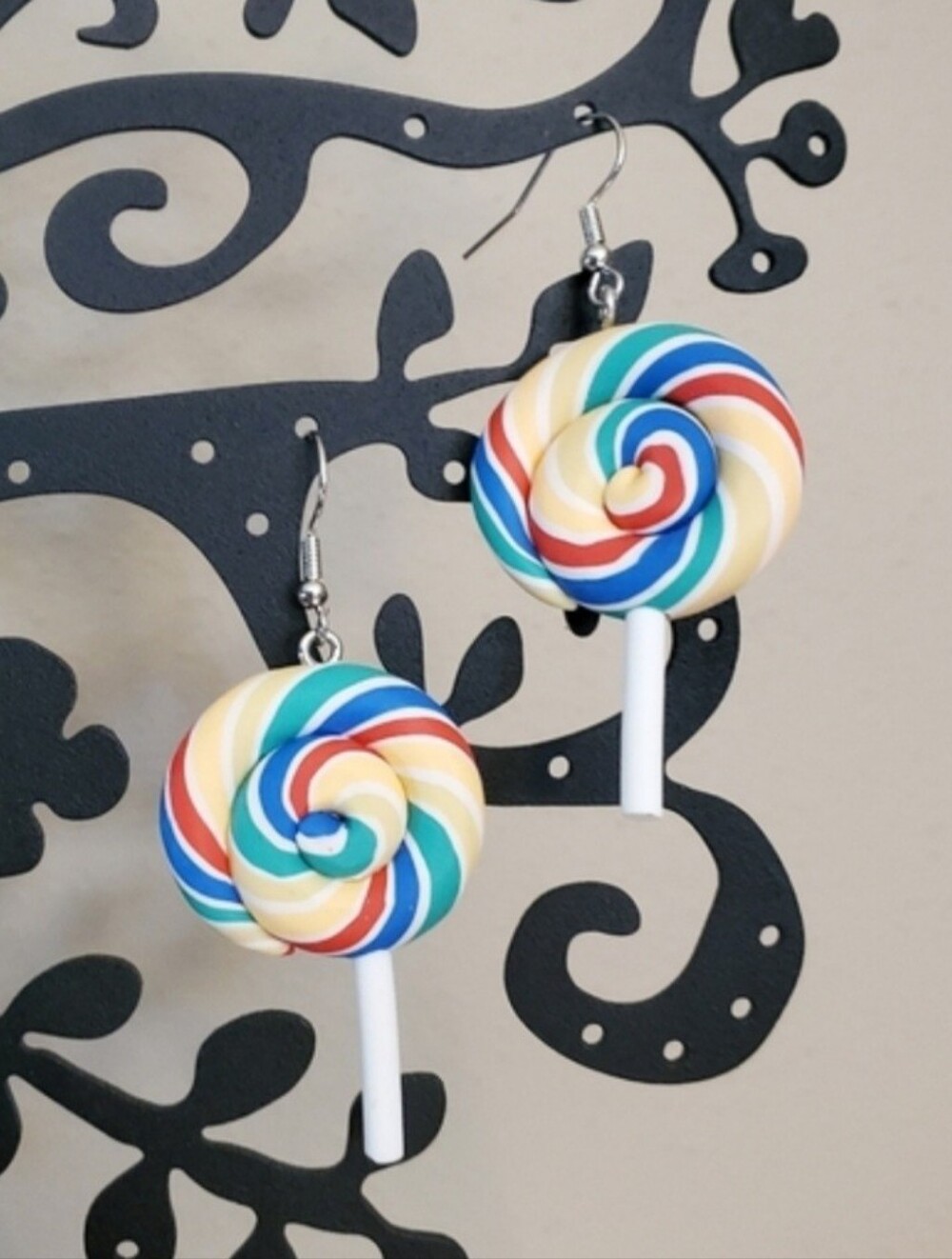 Swirl Lollipop Earrings